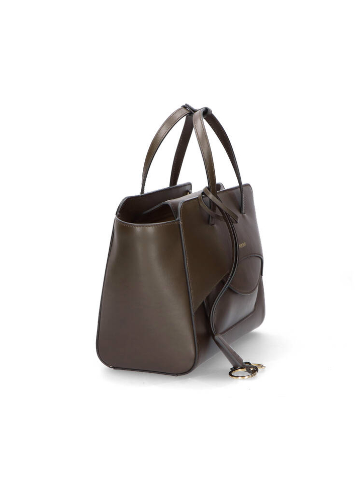 Donkerbruine handtas Flap M Hidesins 