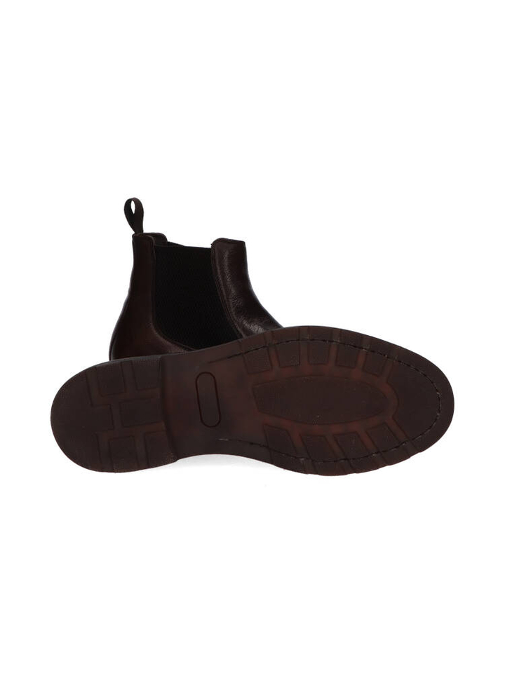 Donkerbruine lederen boots Rossano Bisconti