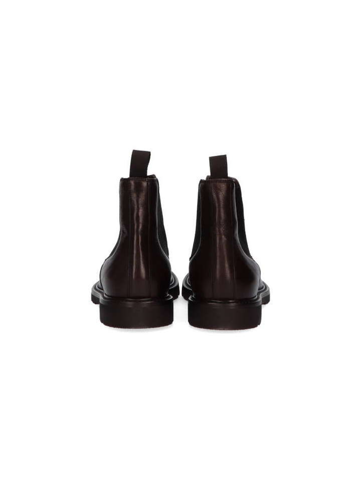 Donkerbruine lederen boots Rossano Bisconti