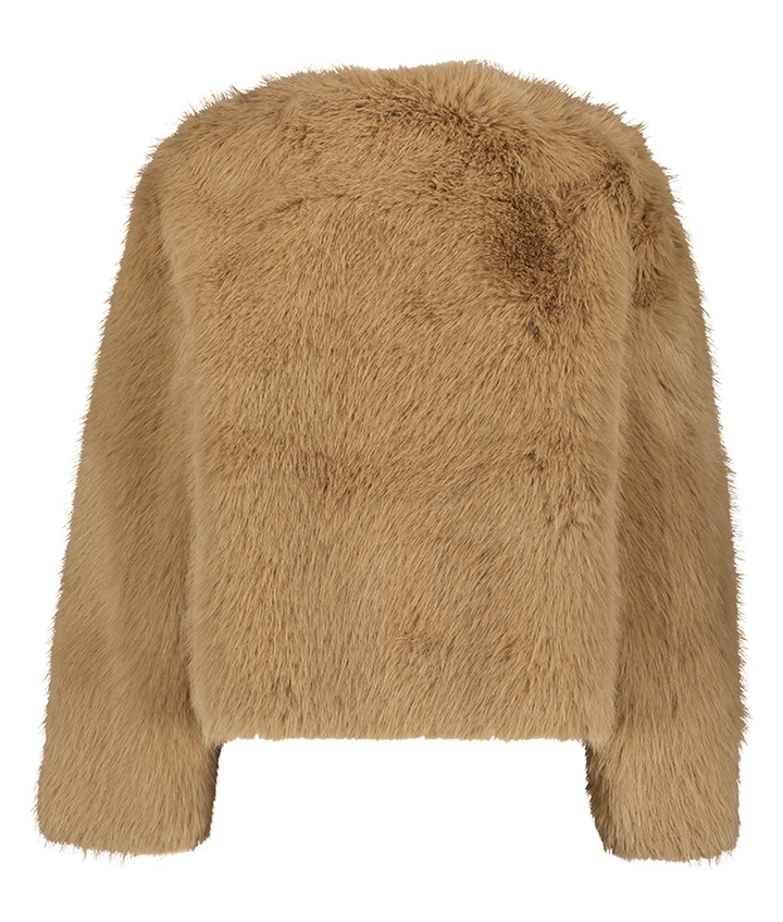 Bruine jas van imitatiebont Ijacket Essentiel