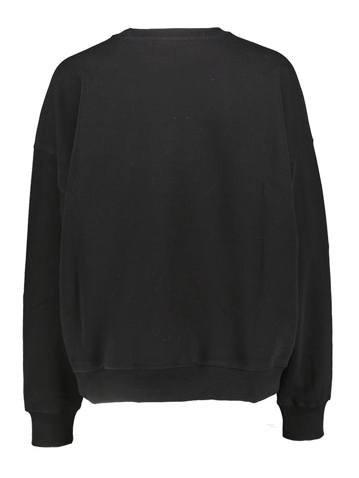 Zwarte en witte sweater met groene pailletten Ixperience Essentiel