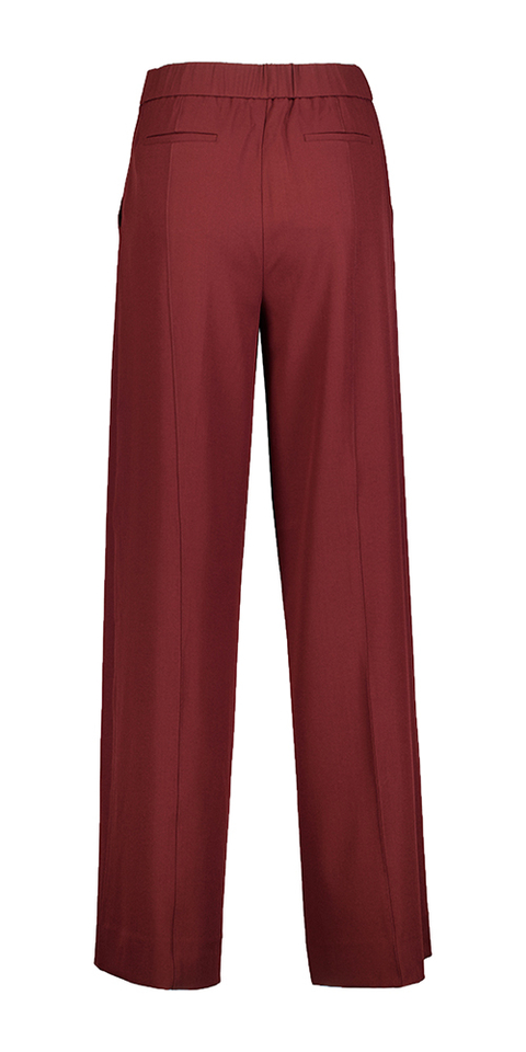 Bordeaux wijde broek met persvouw Izi Essentiel