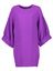Paarse oversized mini-jurk met brede mouwen Insta Essentiel