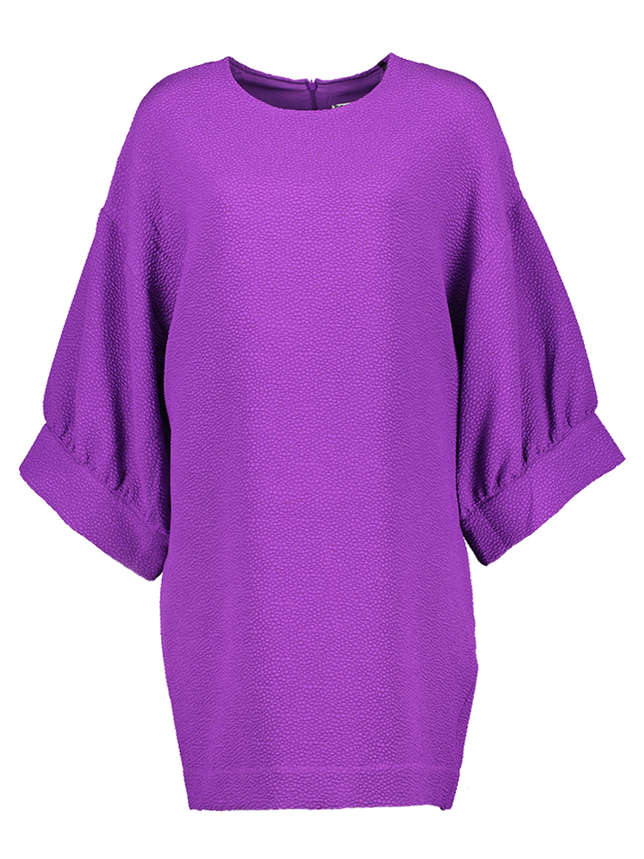 Paarse oversized mini-jurk met brede mouwen Insta Essentiel