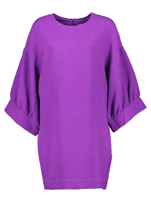 Paarse oversized mini-jurk met brede mouwen Insta Essentiel