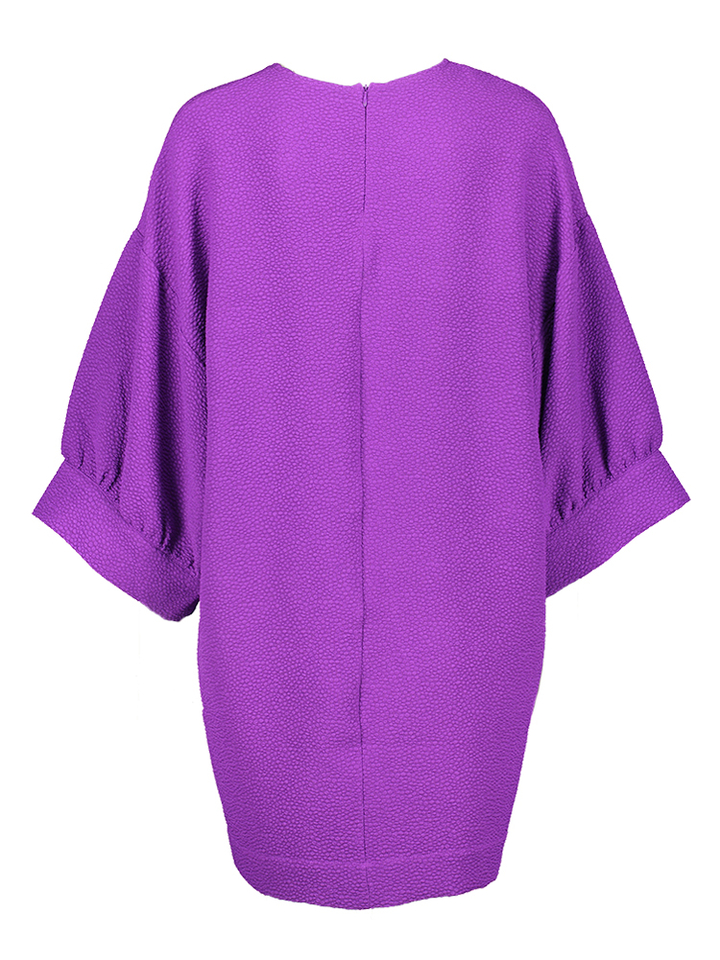 Paarse oversized mini-jurk met brede mouwen Insta Essentiel