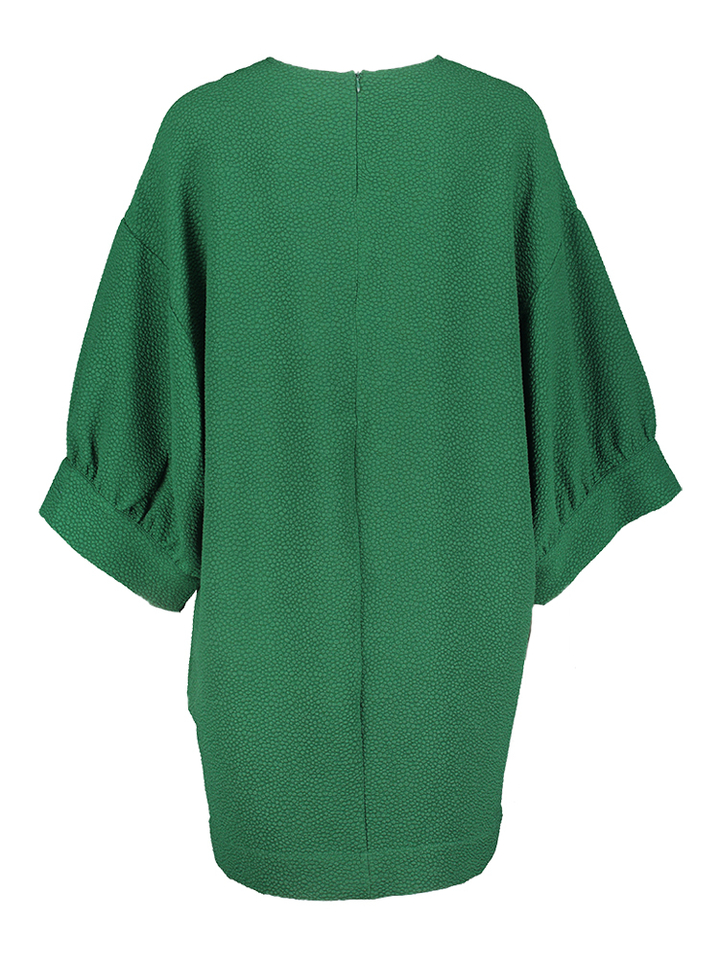 Groene oversized mini-jurk met brede mouwen Insta Essentiel