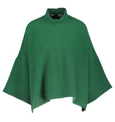 Groene oversized top met opstaande kraag Iscratch Essentiel