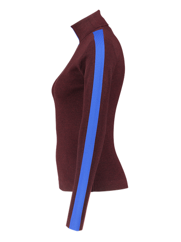 Bordeaux color blocking trui Iffort Essentiel 