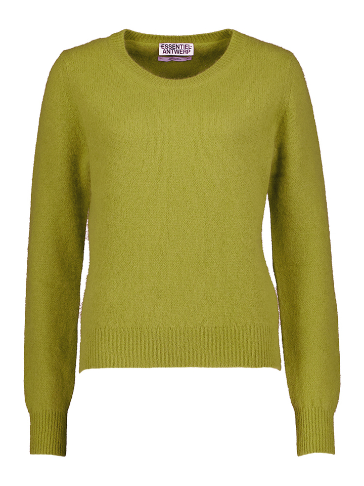 Groene trui in angorawolmix Igora Essentiel