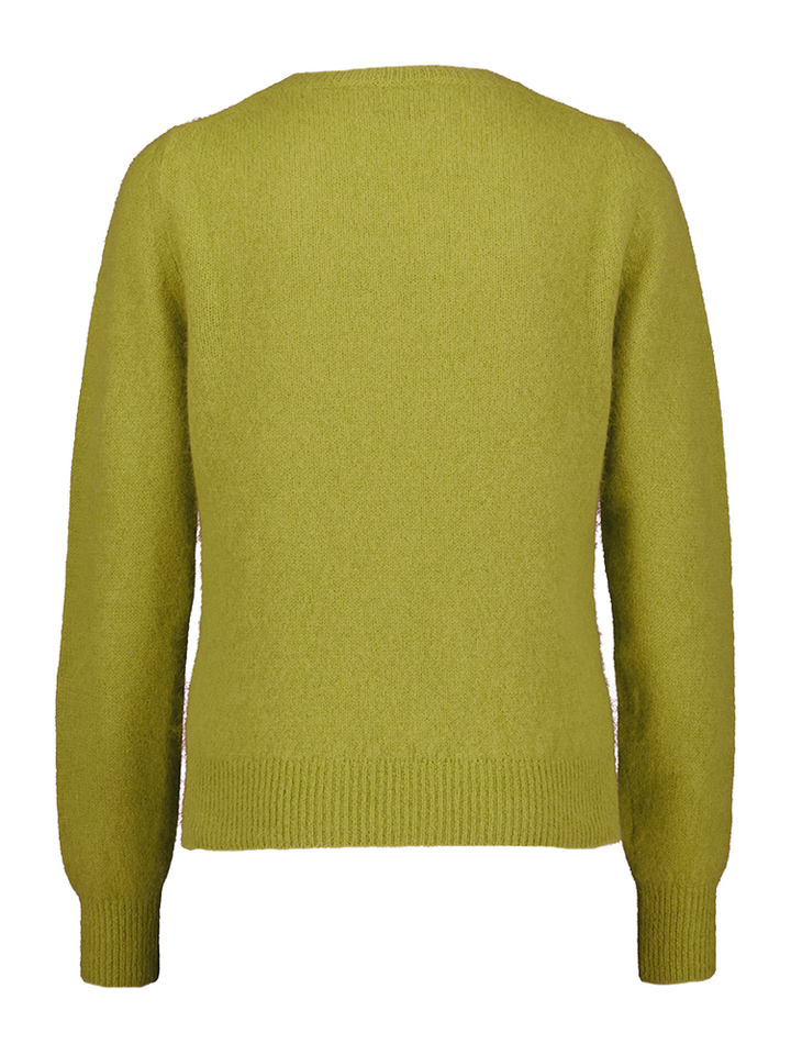 Groene trui in angorawolmix Igora Essentiel