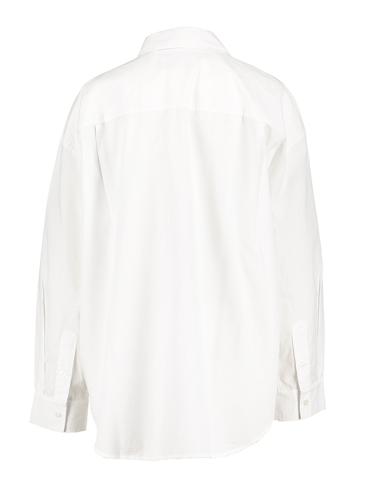 Wit en zilveren katoenen hemdblouse met pailletten Iliza Essentiel