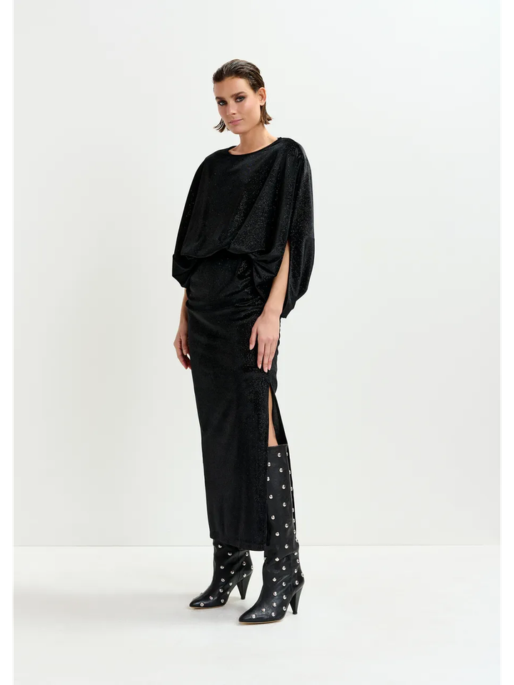 Zwart glitter gala kleed Essentiel