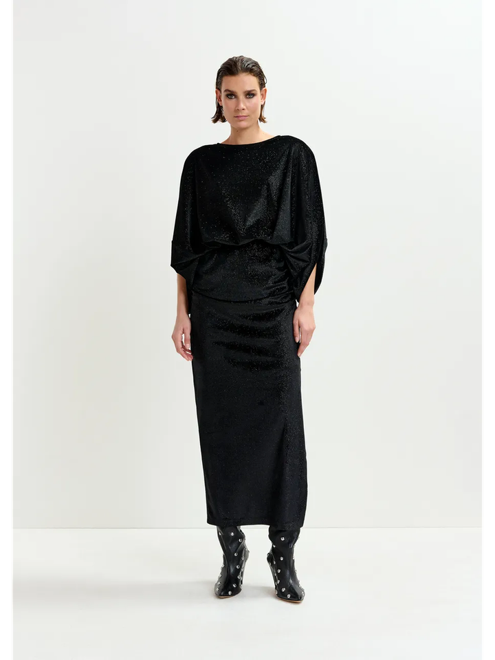 Zwart glitter gala kleed Essentiel
