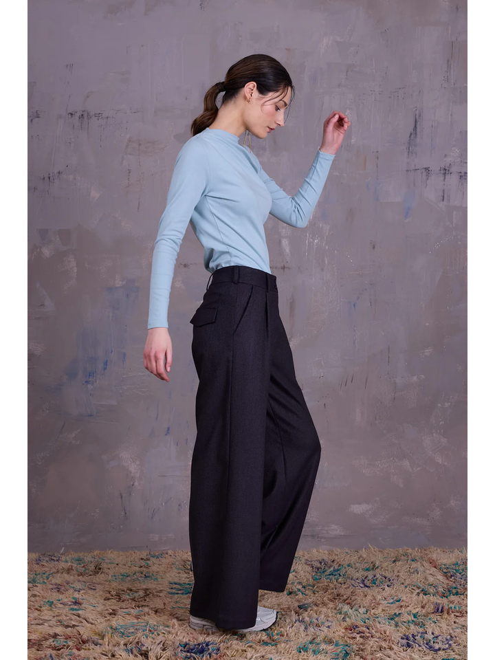 Mintgroene t-shirt met lange mouwen Elaine Nathalie Vleeschouwer