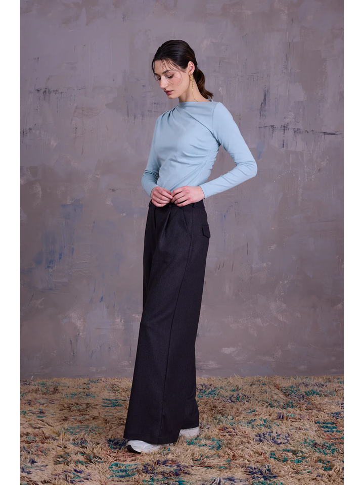 Mintgroene t-shirt met lange mouwen Elaine Nathalie Vleeschouwer