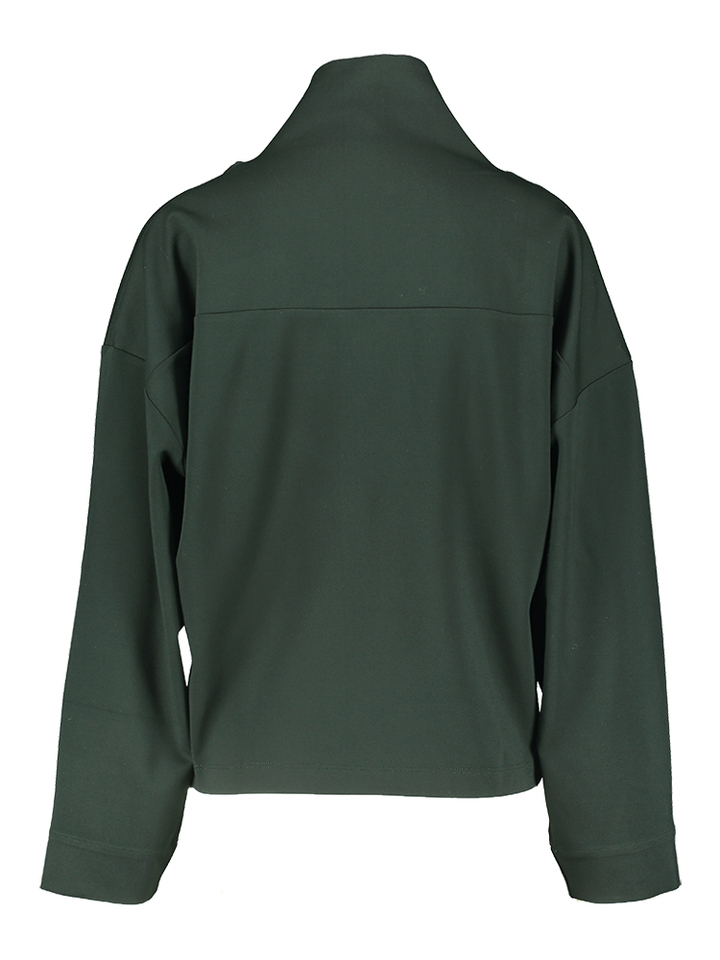 Groene sweater met grote strik en uitlopende mouwen Getruda Nathalie Vleeschouwer