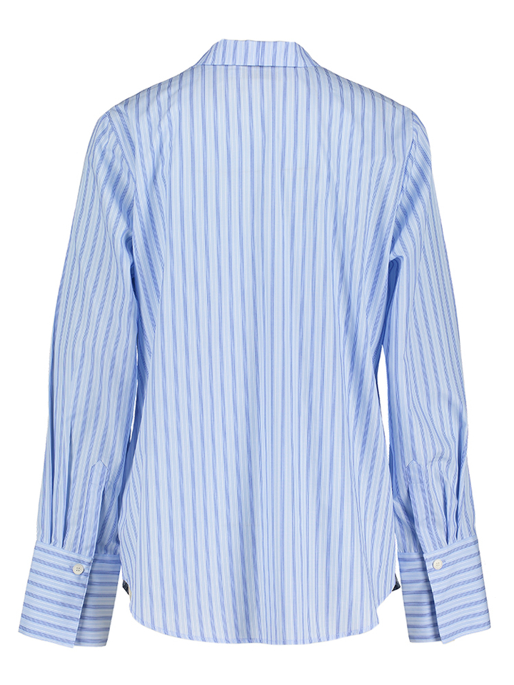 Blauwe gestreepte katoenen bloes Nathalie Vleeschouwer