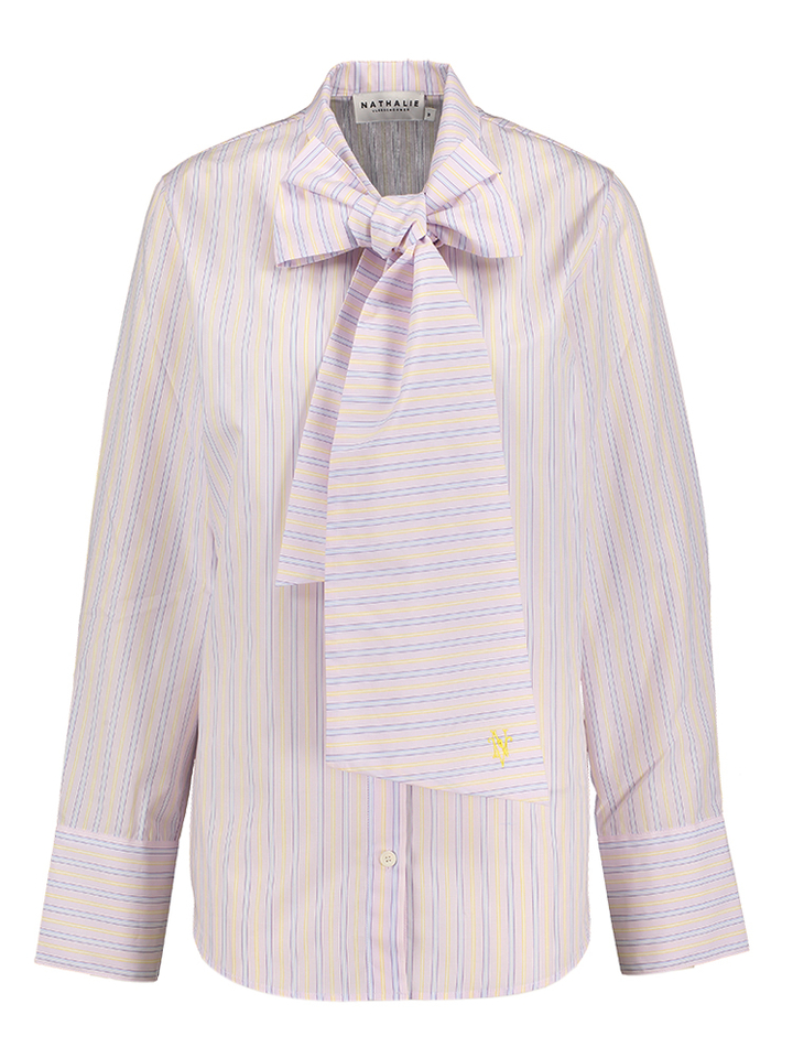 Roze gestreepte katoenen bloes Nathalie Vleeschouwer
