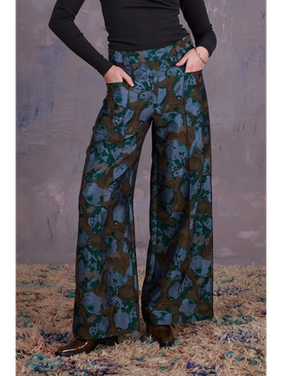Nathalie Vleeschouwer Multicolor wijde broek in bloemenprint Bolivar