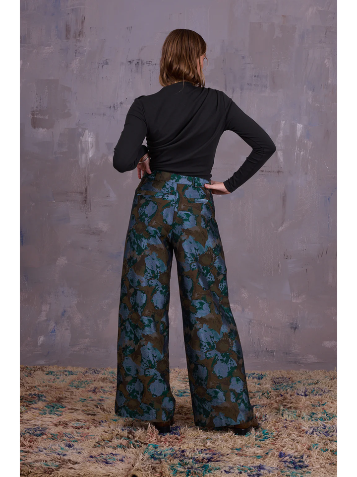 Multicolor wijde broek in bloemenprint Bolivar Nathalie Vleeschouwer