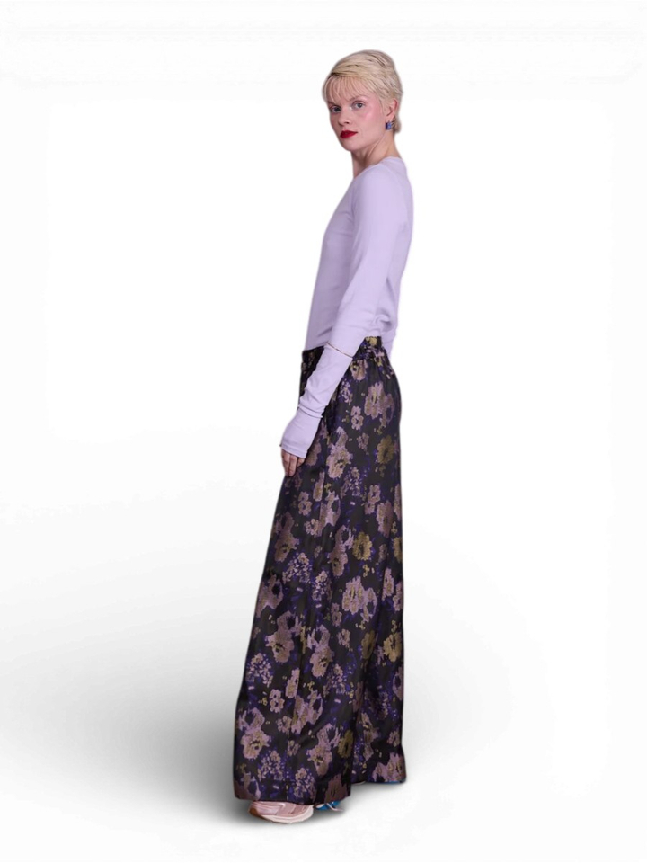 Multicolor broek met print in jacquard Freddy Nathalie Vleeschouwer
