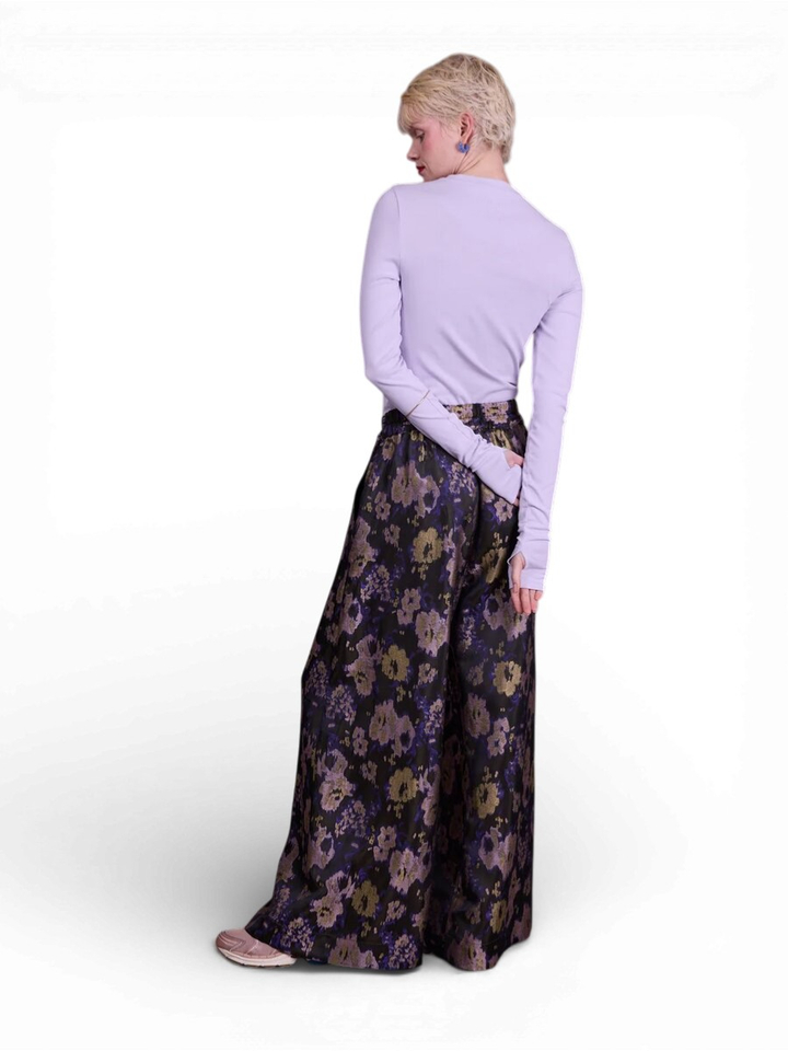 Multicolor broek met print in jacquard Freddy Nathalie Vleeschouwer
