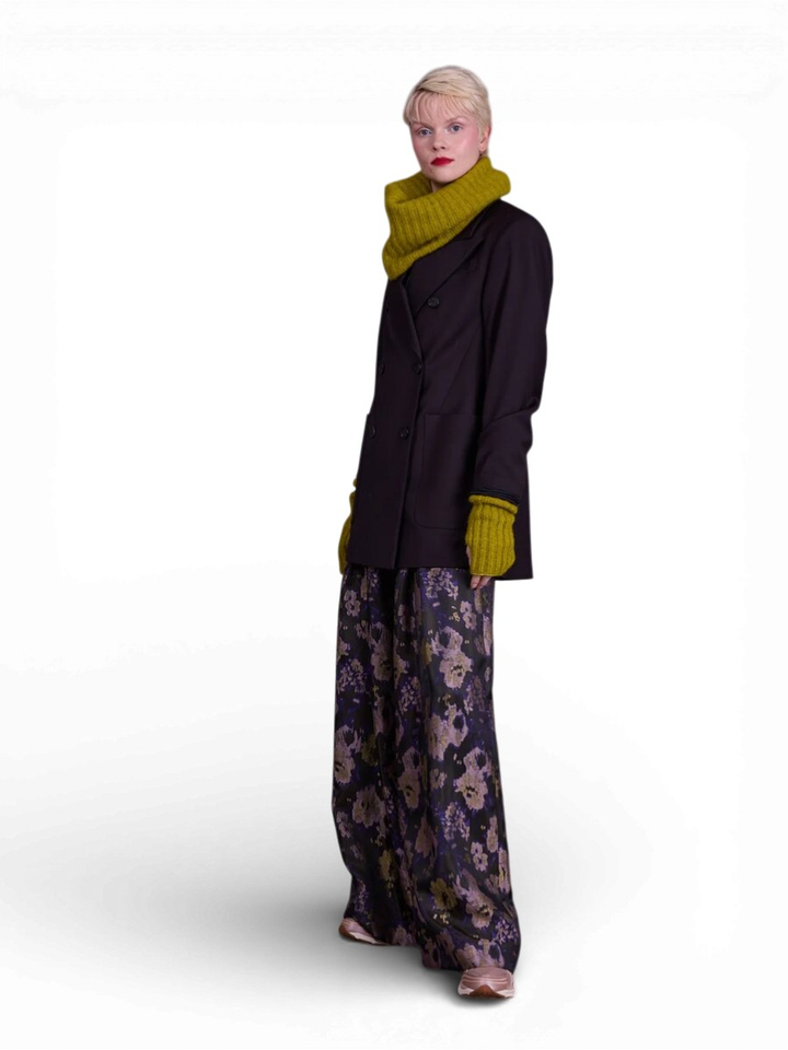 Multicolor broek met print in jacquard Freddy Nathalie Vleeschouwer
