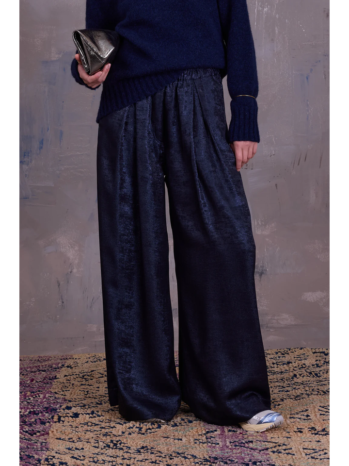 Blauwe lange wijde broek Freddy Nathalie Vleeschouwer 