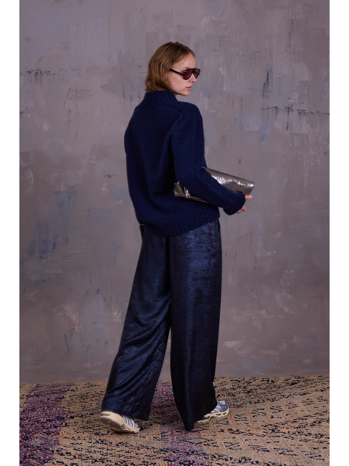 Blauwe lange wijde broek Freddy Nathalie Vleeschouwer 