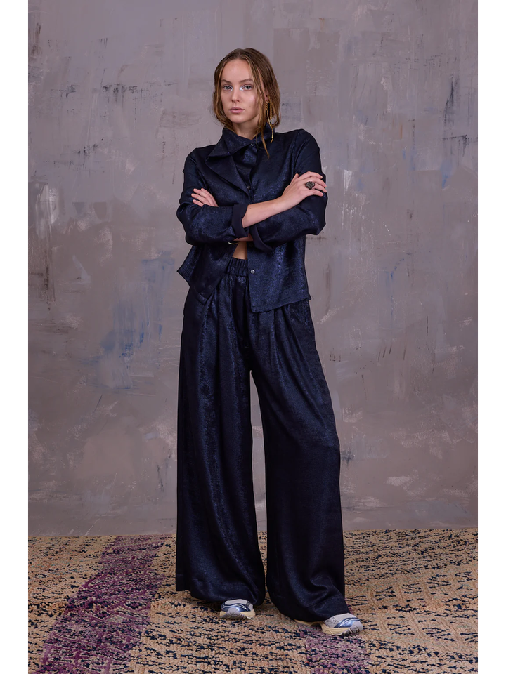 Blauwe lange wijde broek Freddy Nathalie Vleeschouwer 