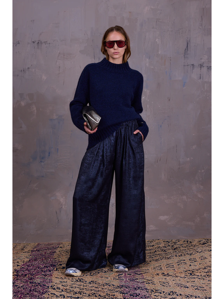 Blauwe lange wijde broek Freddy Nathalie Vleeschouwer 