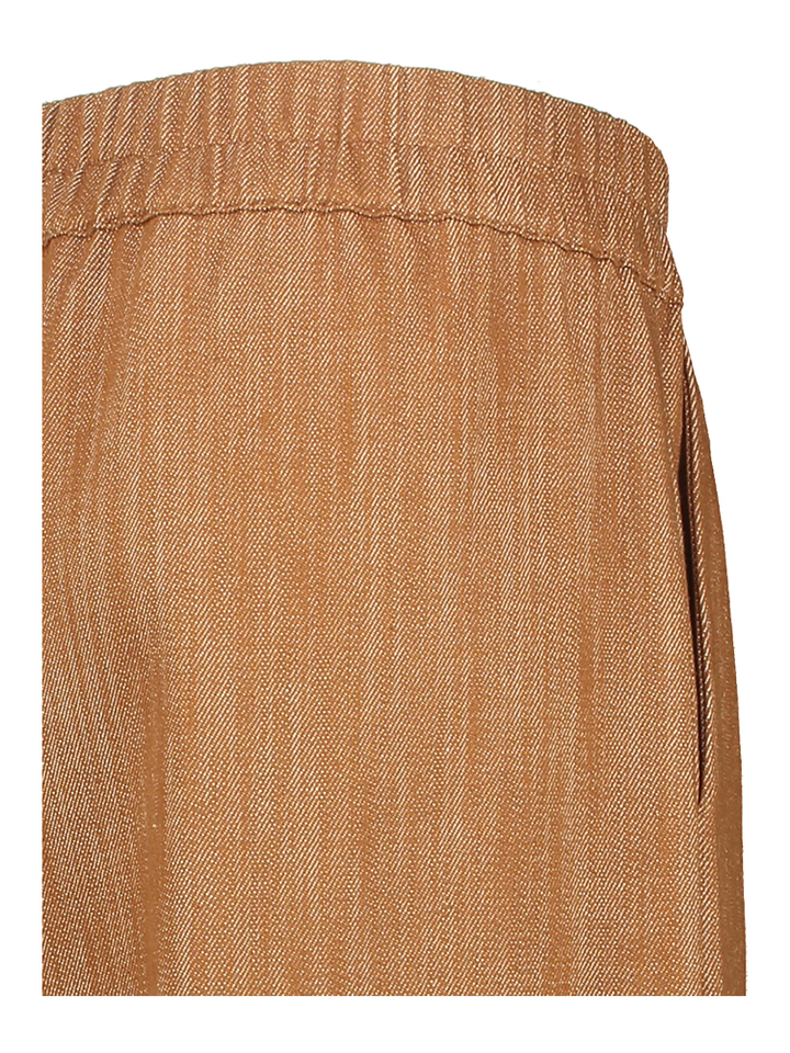 Roest kleurige broek met bandplooi Freddy Nathalie Vleeschouwer 