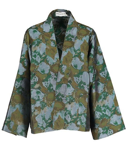 Openvallende vest in bloemenprint Flinn Nathalie Vleeschouwer