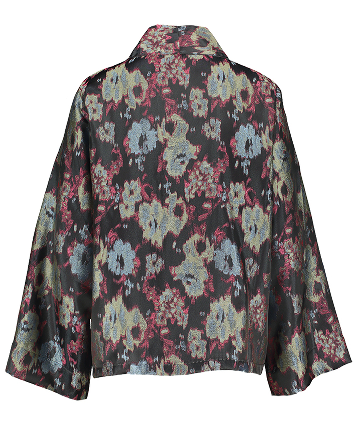 Multicolor kimono in jacquard Flenn Nathalie Vleeschouwer