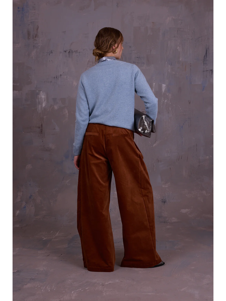 Blauwe eendelige twinset Gabrielle Nathalie Vleeschouwer