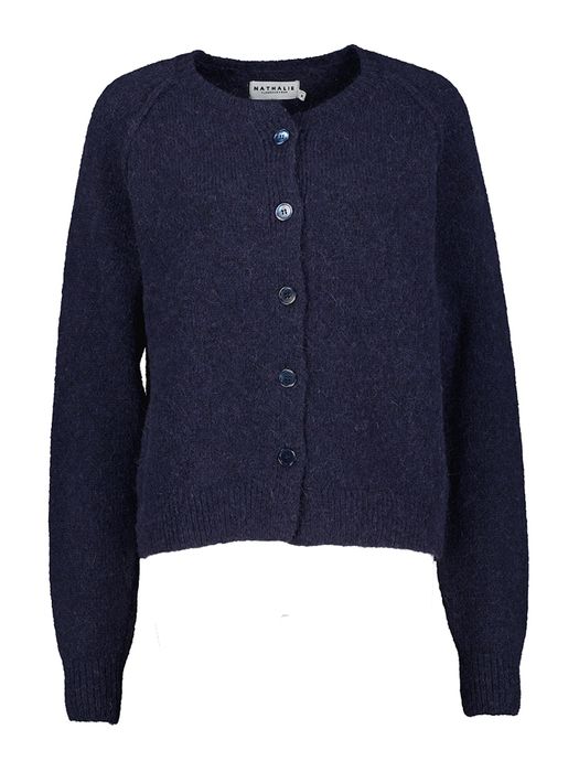 Donkerblauwe wollen cardigan Graz Nathalie Vleeschouwer