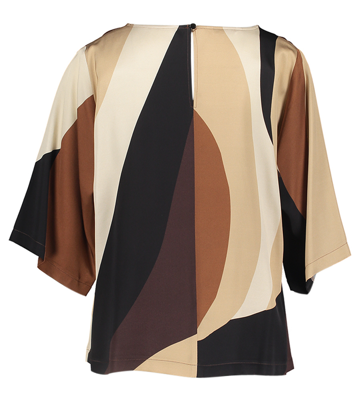 Multicolor blouse in print met driekwart mouwen Eira Atmos