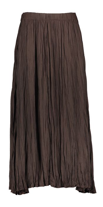 Bruine plooirok met elastiek Nimra Atmos