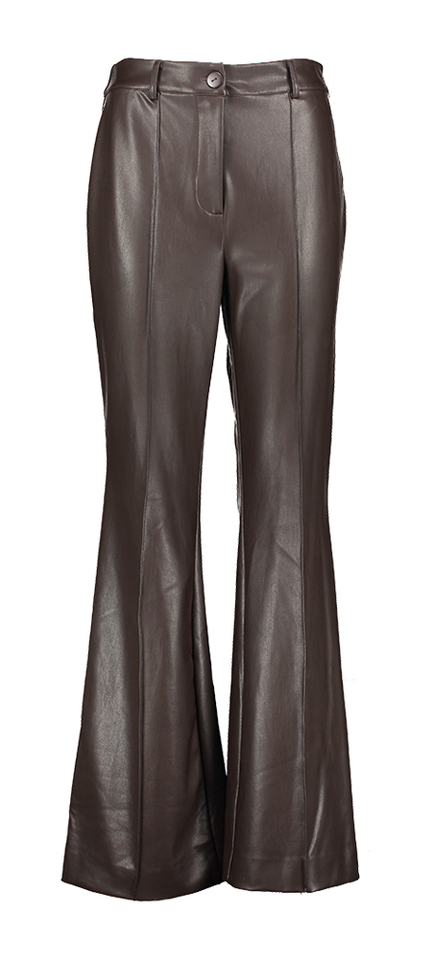 Bruine broek in leder look Neline Atmos