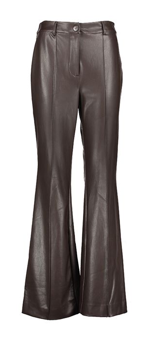 Bruine broek in leder look Neline Atmos