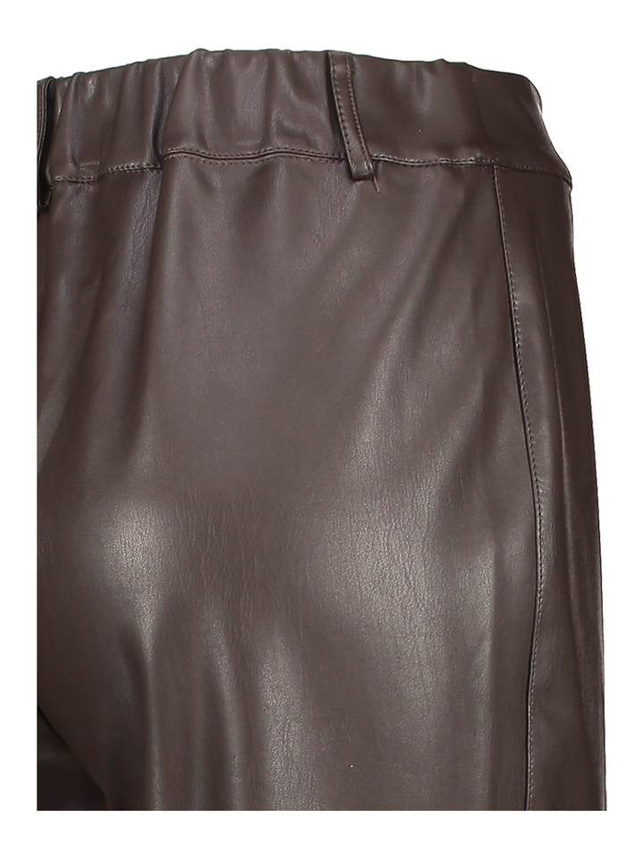 Bruine broek in leder look Neline Atmos