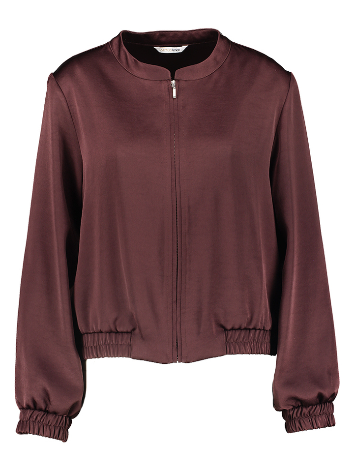 Bordeaux glanzende vest met rits Inda Atmos 