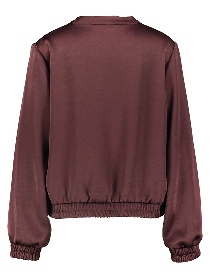 Bordeaux glanzende vest met rits Inda Atmos 