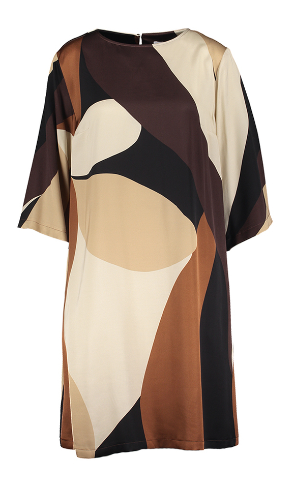 Multicolor jurk in print met driekwart mouwen Eira Atmos