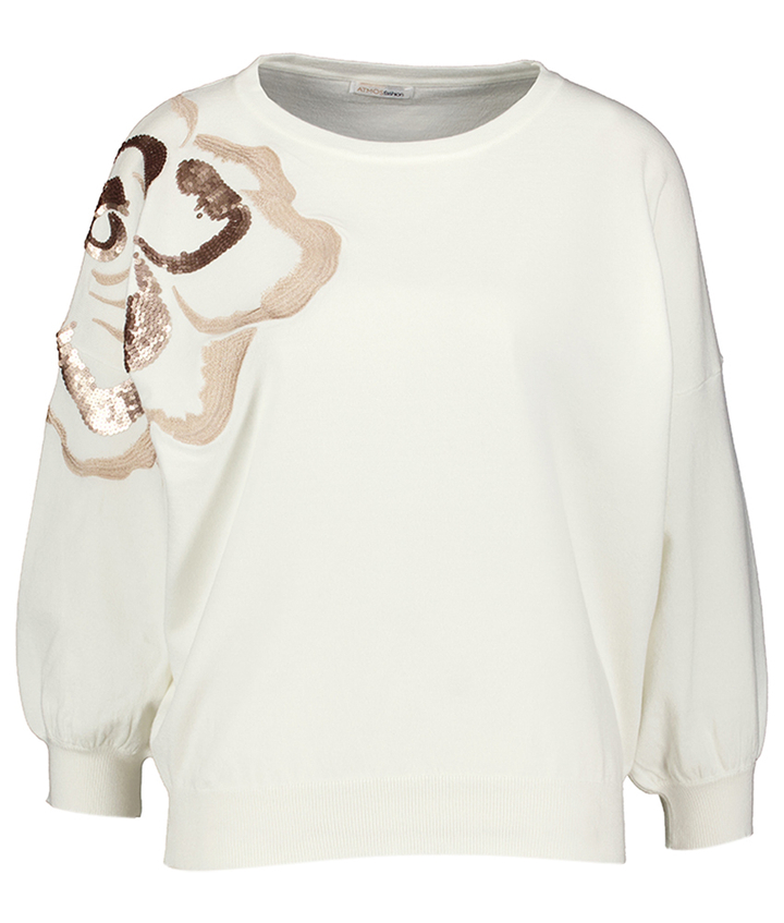 Ecru trui met pailetten detail Daleen Atmos