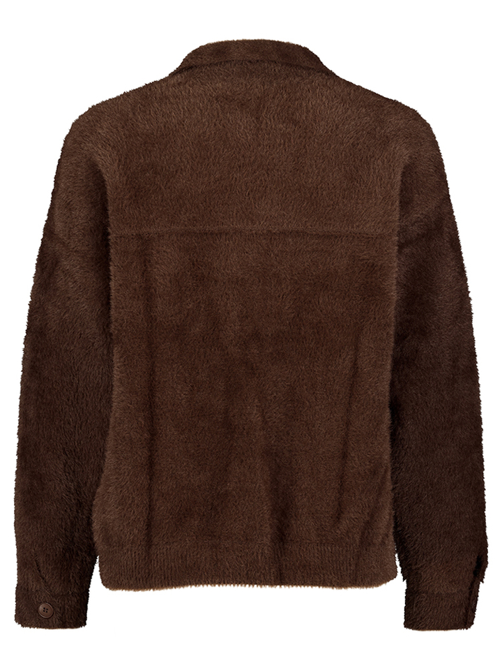 Bruine cardigan met zakken en knopen Taryn Atmos 