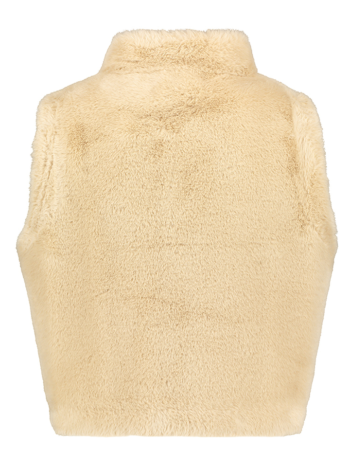 Omkeerbare kleurige bodywarmer in namaak leder Rae Atmos