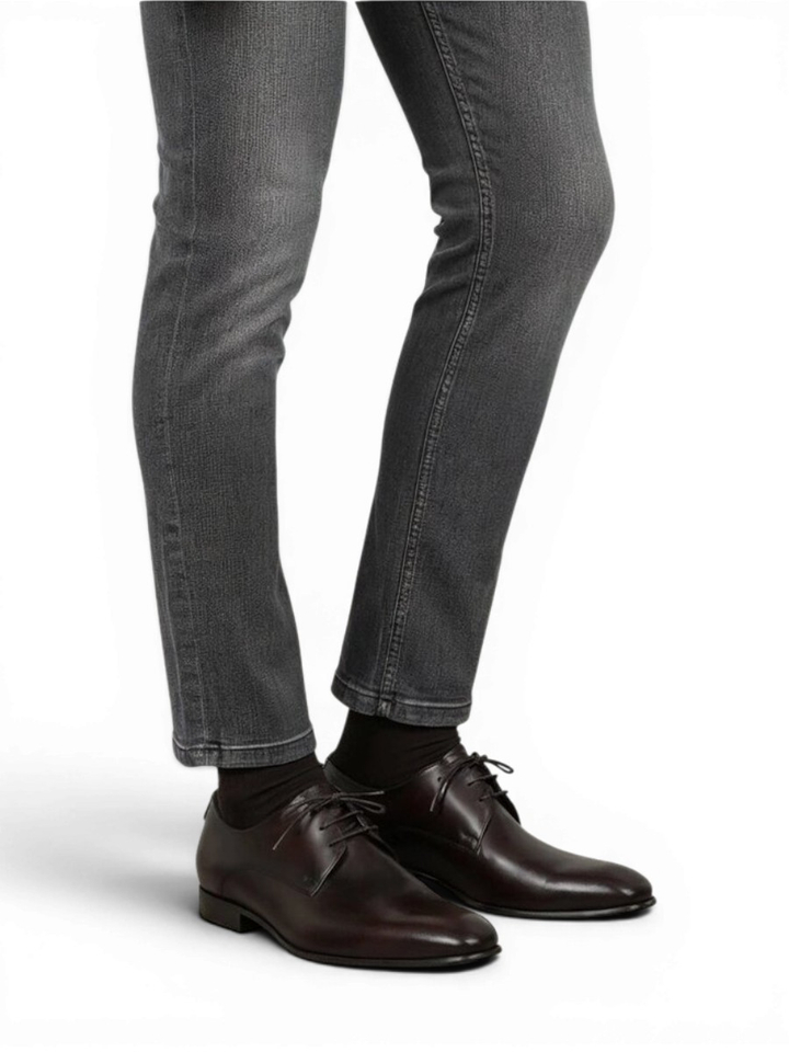 Bruine geklede veterschoenen Floris Van Bommel