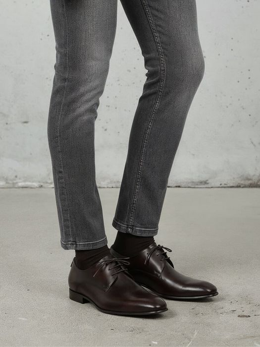 Bruine geklede veterschoenen Floris Van Bommel